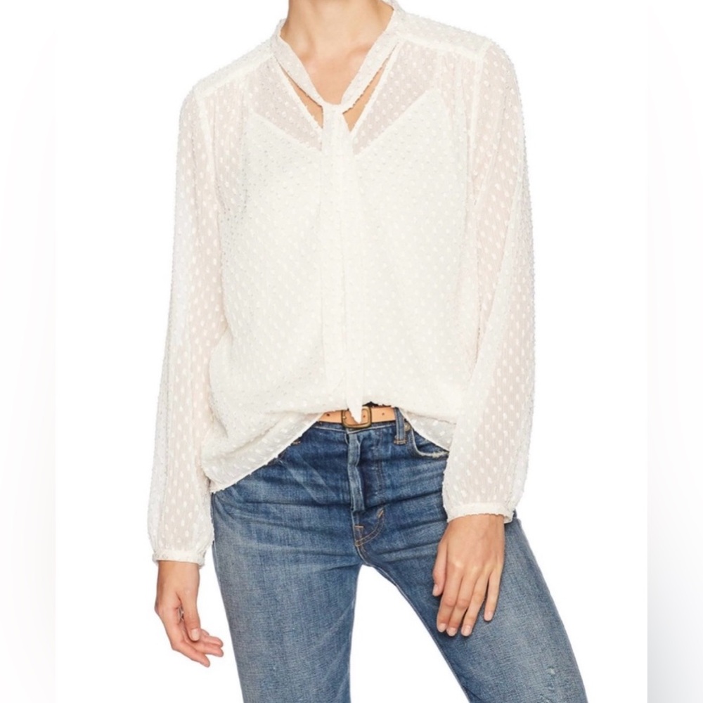 NYDJ Crinkle Clip Tie Blouse with Detachable Tank- EUC 👚🛍️🌟